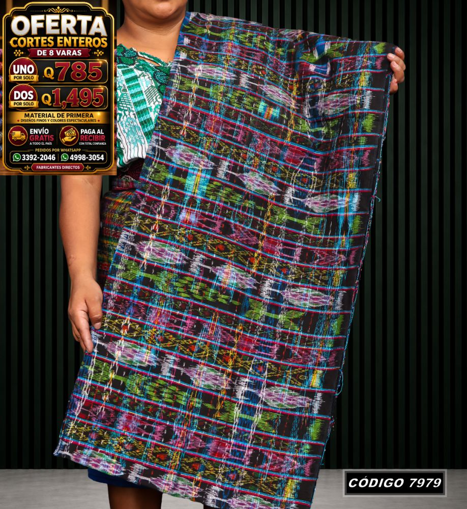 Corte Típico Hilo Alemán de 8 Varas — Q785 | Diseño tradicional guatemalteco