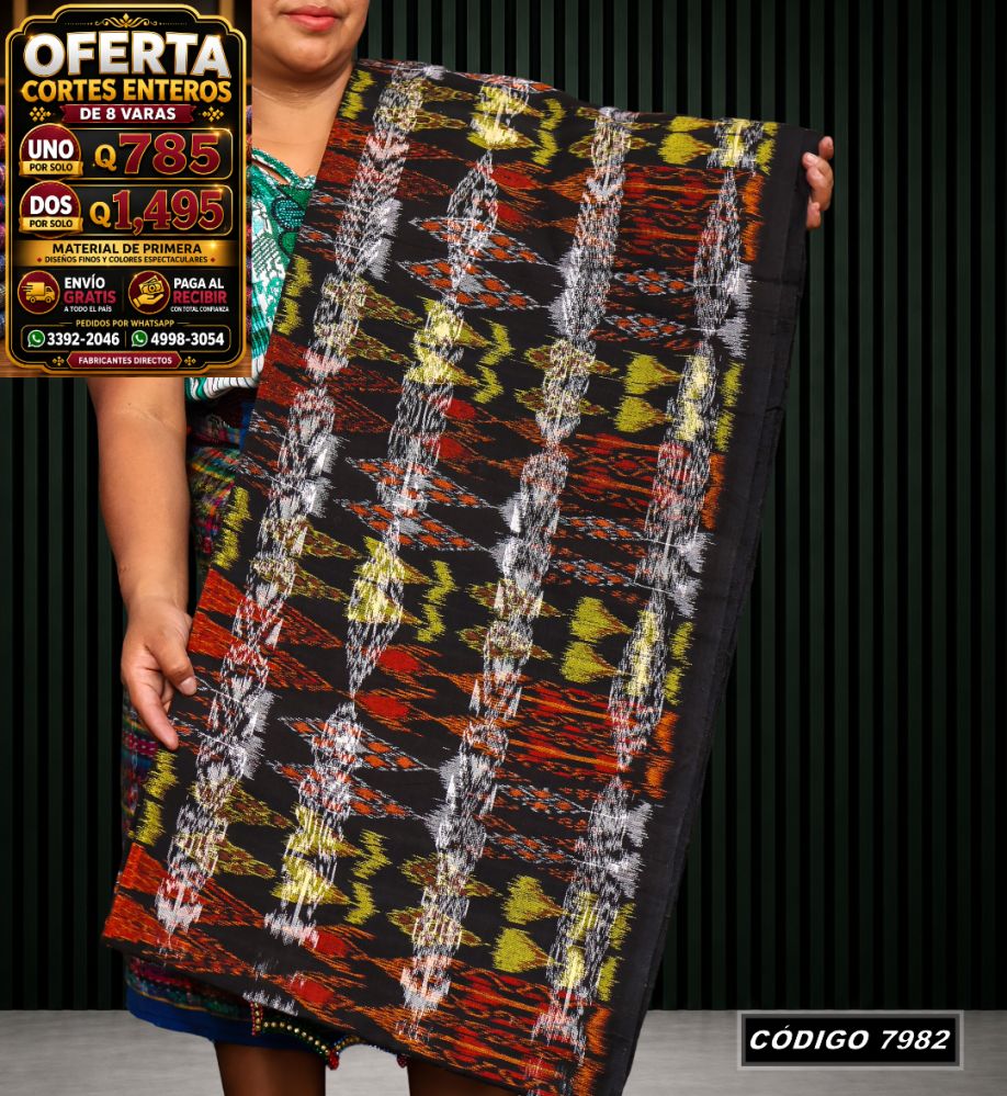 Corte Típico Hilo Alemán de 8 Varas — Q785 | Diseño tradicional guatemalteco