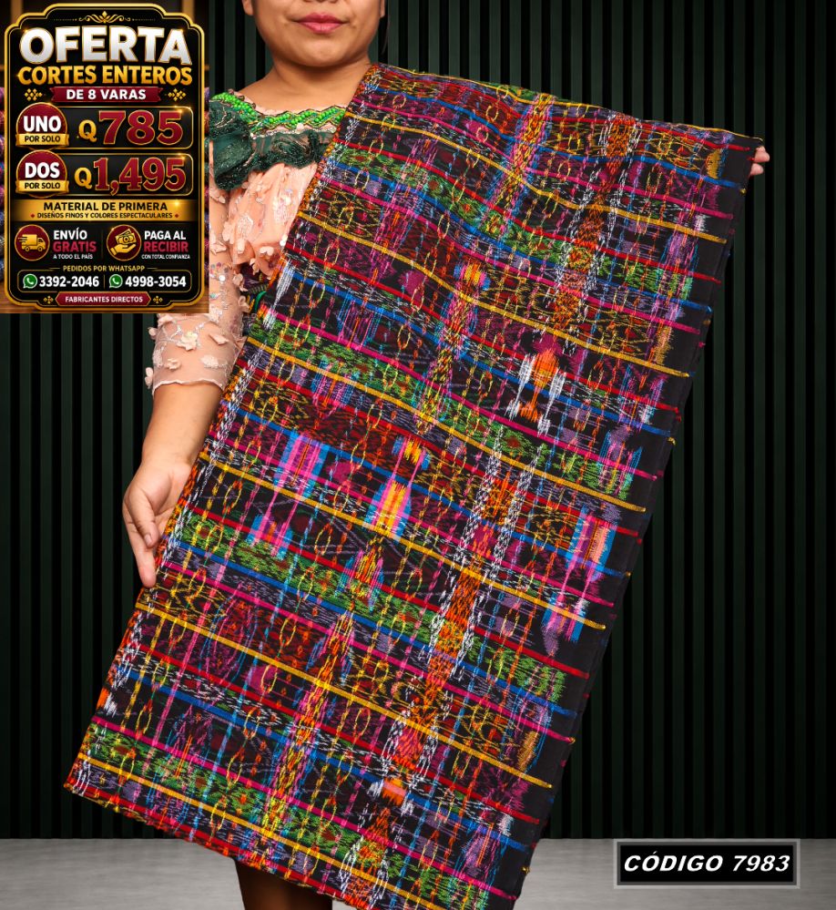 Corte Típico Hilo Alemán de 8 Varas — Q785 | Diseño tradicional guatemalteco
