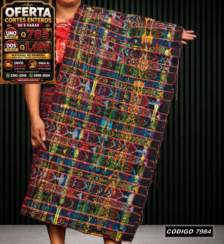 Corte Típico Hilo Alemán de 8 Varas — Q785 | Diseño tradicional guatemalteco