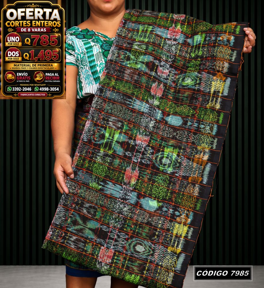 Corte Típico Hilo Alemán de 8 Varas — Q785 | Diseño tradicional guatemalteco