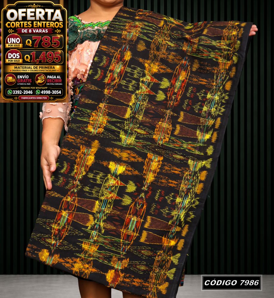 Corte Típico Hilo Alemán de 8 Varas — Q785 | Diseño tradicional guatemalteco
