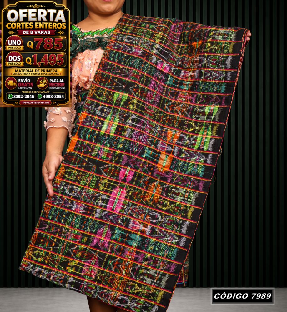 Corte Típico Hilo Alemán de 8 Varas — Q785 | Diseño tradicional guatemalteco