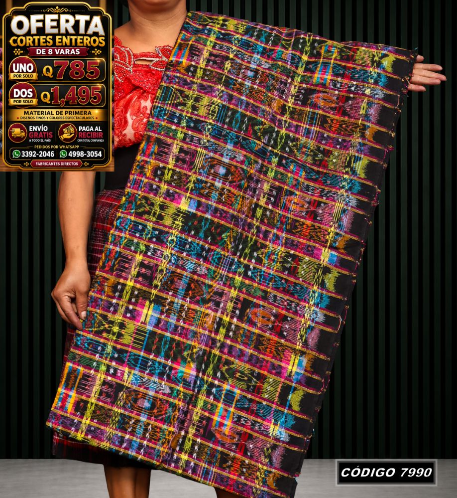 Corte Típico Hilo Alemán de 8 Varas — Q785 | Diseño tradicional guatemalteco