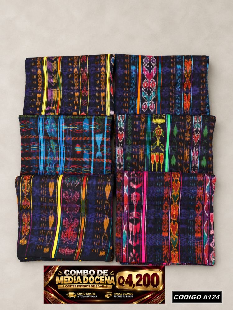 Combo 6 Cortes Típicos 8 Varas Q4,200 | Precio de fábrica | COD 8124 | Típicas Unidas