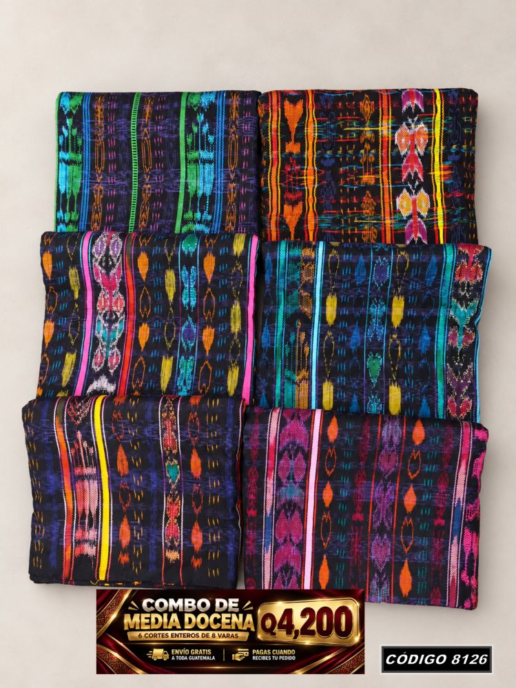 Combo 6 Cortes Típicos 8 Varas Q4,200 | Precio de fábrica | COD 8126 | Típicas Unidas
