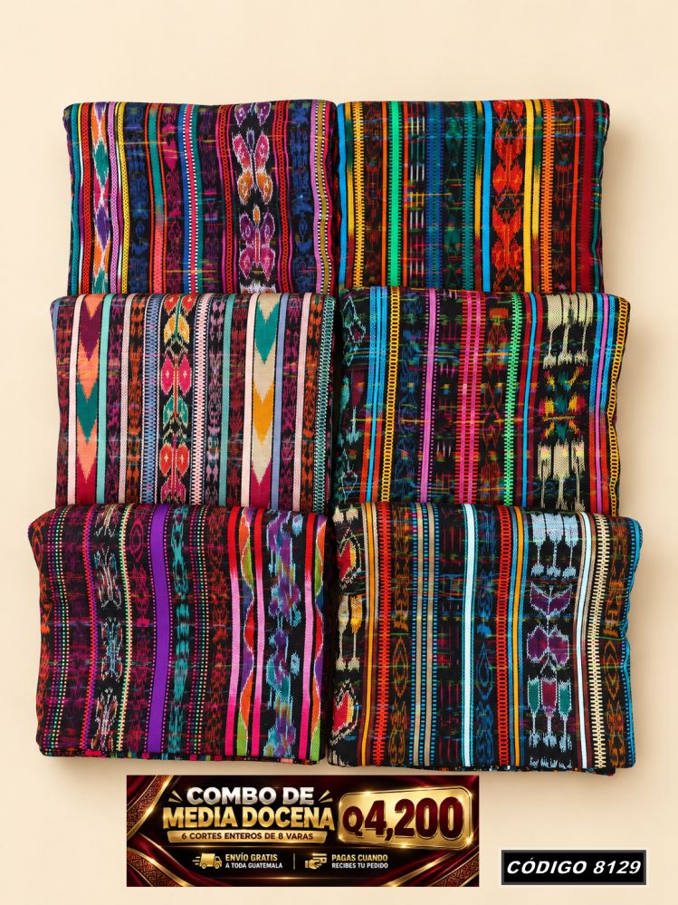 Combo 6 Cortes Típicos 8 Varas Q4,200 | Precio de fábrica | COD 8129 | Típicas Unidas