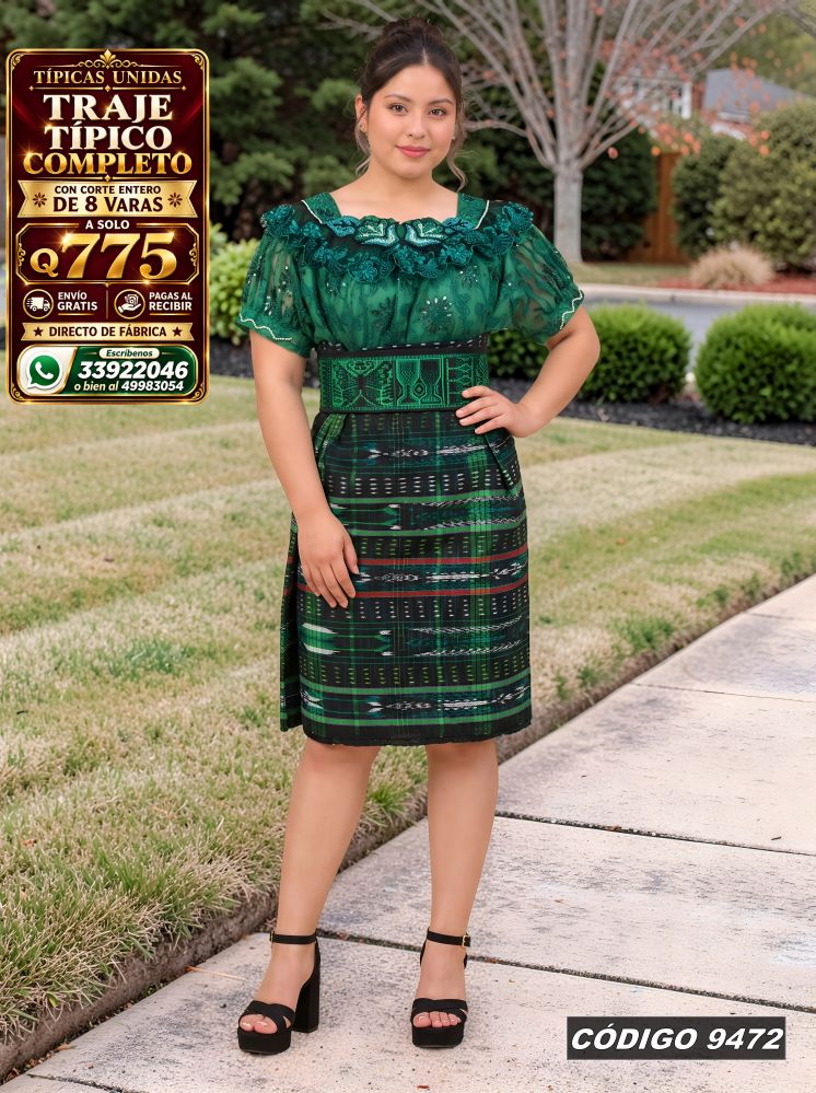 Traje Típico en Oferta Q775 | Diseño de Moda | COD 9472 | Típicas Unidas