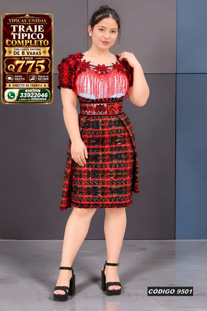 Traje Típico en Oferta Q775 | Diseño de Moda | COD 9501 | Típicas Unidas
