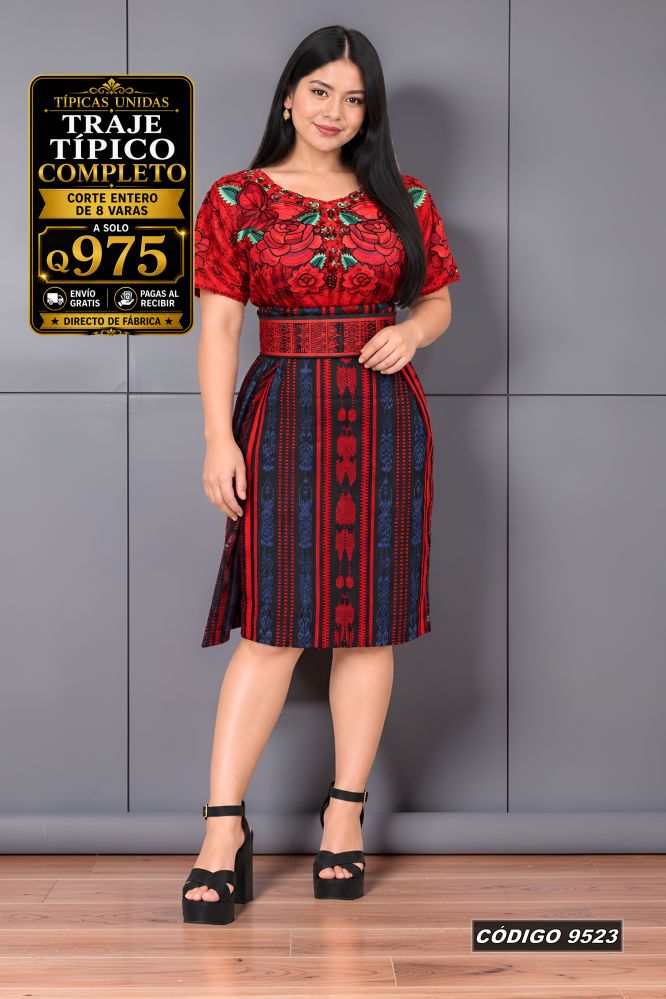 Traje Típico en Oferta Q975 | Diseño de Moda | COD 9523 | Típicas Unidas